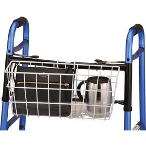 NOVA Folding Walker Basket with Cup Holder Bottom Liner Insert, Universal Fit, Easy On and Off