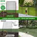 15 Panels Dog Fence Outdoor for Yard, 33 in(H) X 36 ft(L) Decorative Garden Fence Rustproof No Dig Animal Barrier Fencing Metal Wire Panel Border Patio Rabbits Ground Stakes Fencing