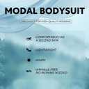 DAVID ARCHY Women's Long Sleeve Modal Soft Bodysuit Going Out Tops for Women (Gray)