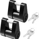 LCGP 2PCS Black Trailer Hitch Coupler Locks, Dia 1/4 Inch, 3/4 Inch Span Boat RV Truck Car's Coupler
