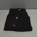 Pink Queen Corduroy Skirt Women Cute High Waist Bodycon Wrap Short Asymmetrical Hem Mini Skirt with Pockets, Size S, Black Color