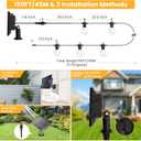 ZOTOYI 150FT Solar String Lights Outdoor Waterproof with USB Port, 73+3 Shatterproof G40 Bulbs, 4 Light Modes Dimmable Solar Powered Patio Lights for Outside Deck Backyard Porch