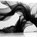DNIEOTU Abstract Wall Art for Living Room, Black White and Gray Canvas Wall-Decor for Bedroom, Modern Minimalist Picture Prints for Hallway Office, Size 40 x 20 Inches