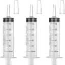 10 Pack 60 ml Syringe Without Needle, Syringe with Cap Individually Wrapped, for Liquids, Scientific Labs, Dispensing