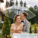 10/20 Pack Clear Wedding Umbrellas Bulk, Portable Auto Open Close Transparent Design, Durable High-Visibility Folding Rain Umbrellas for Photography, Party, Travel, Golf, Outdoor Events