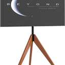 Corner TV Floor Stand for 32-65 Inch TVs, Solid Wood Tripod Easel TV Stand with Height Adjustable, 180Swivel Modern Sleek TV Stand for Bedroom/Living Room, Studio, MAX VESA 600 x 400 mm