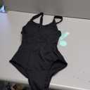 Beautikini Period Swimwear One Piece Racerback Training Bathing Suit Women Period Swimsuits for Teen Girls Ages 11-14 (XX-Small, Black)