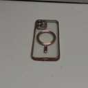 Hython Magnetic Clear for iPhone 12 Pro Case with Camera Lens Protector [Compatible with MagSafe] Luxury Plating Edge Slim Soft TPU Cover Protective Phone Case for iPhone 12 Pro, Matte Desert Brown