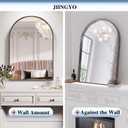 Arch Mirror, 24 x 32 Inch Black Arch Mirror for Bathroom, Arched Wall Mirror, Aluminum Alloy Frame Black Bathroom Vanity Mirror for Living Room Bedroom Entryway Mantel Hallways Decor