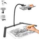 Adjustable Phone Tripod, Overhead Phone Mount, Tabletop Tripod for Cookie Decorating and Teaching Online Live Streaming and Showing Drawing Sketching Cooking