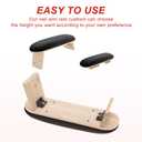 Arm Rest for Nails Tech, Professional Adjustable Nail Arm Rest Cushion, Nail Arm Rest, Soft Manicure Hand Rest Stand, Black, 1 Set