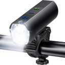 Super Bright LED Bike Light for Night Riding, Aluminum Alloy Bike Headlight USB Rechargeable, 5+5+3 Modes, 5000mAh Type-C Reverse Charging, Waterproof Bicycle Front Lights, 360° Rotatable Bracket