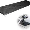 Ruedamann 1.8" Rise Threshold Ramp for Doorways, Sturdy Rubber Threshold Ramp, Non-Slip Power Door Ramps for Wheelchairs is Adjustable and Cuttable for Doorways,Curb, Scooters, Driveways