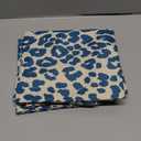 Navy Blue Leopard Print Throw Pillow Covers Cheetah Animal Spots Square Pillow Cases 18x18 Inch Set of 2 Animal Skin Outdoor Decorative Pillowcase Cushion Cover for Couch Sofa