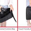 Roomy Camera Protective Bag Insert Waterproof Lens Pouch Shockproof DSLR SLR Carrying Case with Thicken Partition Padded Liner for Sony Canon Nikon Camera Flash Light & Accessories