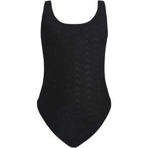 Kids Girls Athletic Swimsuit One Piece Solid Swimwear for Practice and Competition in Black and Navy Bathing Suit (9-10 Years)