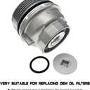 HZEL Car Oil Filter Housing Cap Assembly, OEM# 15620-31060 15643-31050 Vehicle Oil Filter Housing Cover, Aluminum Automotive Replacement Accessories Compatible with Venza Avalon RX350
