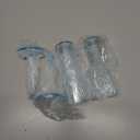 BlueBark Plastic Champagne Flutes - 2PCS 6 Oz Disposable Champagne Glasses, Plastic Martini Glasses, Wedding Decorations for Reception, Graduation Decorations, Large Celebrations, Removable(Blue)