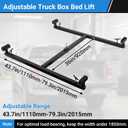 Adjustable Truck Bed Lifter Box Lift for Lift Pickup | Powder Coated Heavy Duty Truck Bed Lifting Tool for Pickup Trucks, 800LBS Capacity