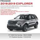 Chrome Bezel LED Headlights Compatible with 2016-2019 Ford Explorer | w/DRL Halogen Model Headlamp Front Light Assembly W/O LED control module With bulb Left Driver Side FO2518130