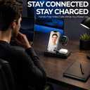 Foldable 3 in 1 Wireless Charging Station for Apple Magsafe Charger Stand,Fast Magnetic Wireless Charger Station for iPhone 17 Air 16 15 14 13 12 Series,Airpods Pro,Apple Watch Ultra