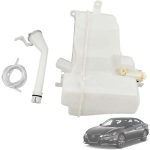 28910-6CA0A 28910-6CA1A Windshield Washer Fluid Reservoir Tank Assembly Compatible with Nissan Altima 2019 2020 2021 2022 2023 2024 2025 w/(Washer Pump Motor+Filler Neck Inlet+Pipe Hose+Cap)