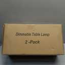 Set of 2 Industrial Touch Control Table Lamps with 2 USB Ports and AC Outlet - 3-Way Dimmable Black Bedside Lamp Nightstand Desk Lamps for Bedroom Living Room, Amber Glass Shade & 2 LED Bulbs Included