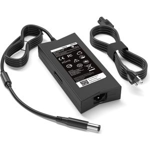 PA-4E DA130PE1-00 7.4×5.0mm 130W Charger Compatible with Dell Inspiron 15 7000 7559,XPS 15(L502x) 17(L702x),JU012 CM161 130W Laptop Charger,130w AC Adapter,D6000 Docking Station Power Cord.