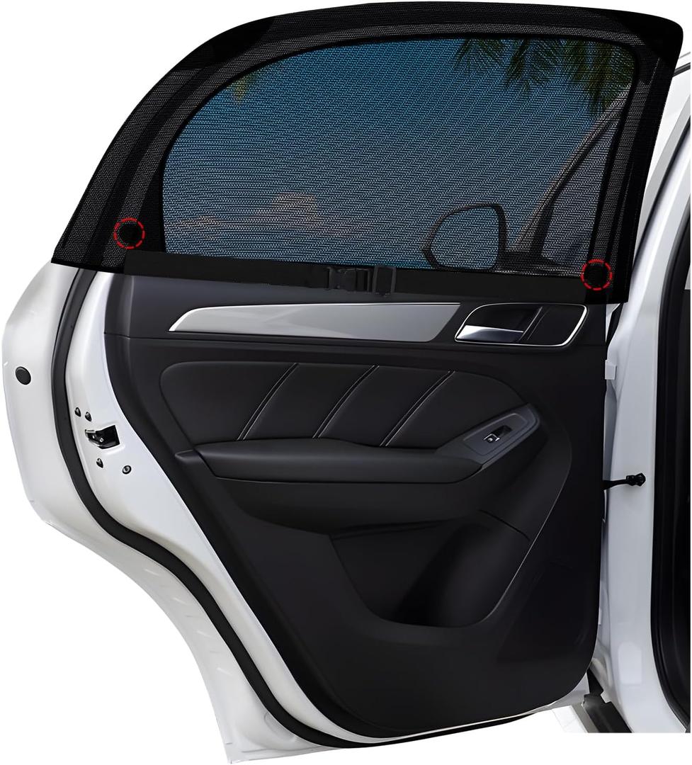 ZATOOTO Car Window Covers for Back Window Baby Sun Shade for Side Window Shades Single Layer Car Window Screen with Better Breathability and Visibility Sun Blocker Cool Down Your Vehicle(B Shape)