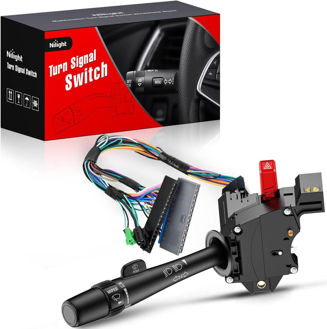 Nilight Turn Signal Switch Compatible with 1998 1999 2000 2001 2002 2003 2004 2005 Chevy Blazer GMC Samona Oldsmobile Bravada 1998-2004 Chevy S10 Pickup Multifunction Combination Lever Switches