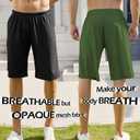 Mens Athletic Running Shorts 2 Pack Quick Dry with Pocket Gym Workout Shorts for Men Mesh Swim Trunks Board Pajama (Large, Black/Olive Green)