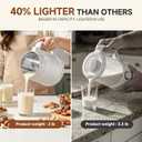 10-in-1 Nut Milk Maker Machine with Detachable Design, Noise Reduction | AMZCHEF 33.8oz soy milk maker with Self-Clean,12H Delay, Keep Warm,Homemade Plant-Based Milk, Oat, Soy for Family & Party