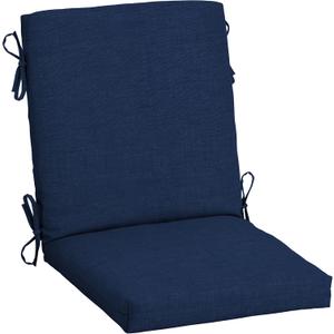 Arden Outdoor Midback Chair Cushion, 18 x 16.5, Sapphire Blue Leala, 16.5"D x 18"W x 3.5"H