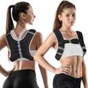 WIN4ALL Weighted Vest Men Women, 6lb/ 8lb/ 12lb/ 16lb/ 20lb Weighted Vest, Adjustable Women Weight Vest for Walking, Strength Training, Running, Fitness, Muscle Building, 12Lbs, Black