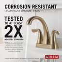 Delta Arvo Centerset Bathroom Faucet, Champagne Bronze 2-Handle Bathroom Faucet, Delta Bathroom Sink Faucet, Gold 3-Hole Bathroom Faucet, Champagne Bronze 25840LF-CZ