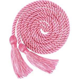 Pink Graduation Cords - 67 Inch Graduation Honor Cords with Tassel for Gown Grad Decoration - Braided Gown Accessory for College Graduates Bachelor Master Doctor Grad Ceremony