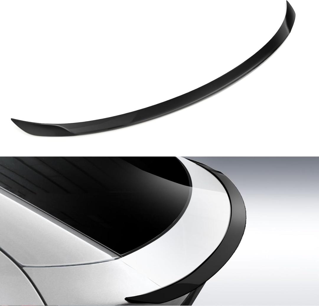 Gloss Black Spoiler for Tesla Model Y Juniper 2026, ABS Rear Trunk Wing, Sporty High Gloss Rear Lip Spoiler, Aerodynamic Upgrade, Easy No-Drill Installation(Not for Standard)