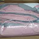 Amazon Basics Kids' 3 Piece Lightweight Cotton Shell Reversible Comforter Set with Sham, USCTP Certified Cotton Shell, Full/Queen, Candy Pink and Grey, Solid