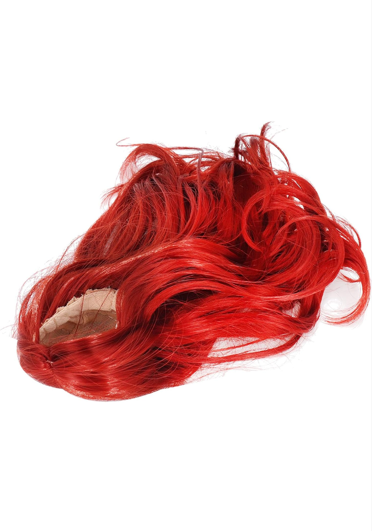 Doll Wig, Lifelike Scalp Design Silk like Wigs Bright Color and Optimal Curls Synthetic Doll Hair Wefts Comfortable Touch 1/6 Ball Jointed Doll Hair (Red)