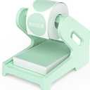 PONNOR Label Holder Thermal Label Holder for Rolls and Fanfold Labels Shipping Label Stand Desktop Printer DIY Accessory Supplies for Home, Office (Fresh Green)