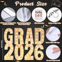 4 ft Graduation 2026 Marquee Decorations Light up Grad Prom Letter Numbers Sign Graduation Party Decorations Balloon Frame with Bracket for Class of 2026 Middle High School College (Grad 2026)