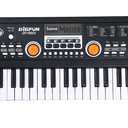 Children BIGFUN 49 Keys USB Electronic Organ Kids Electric Piano With Microphone Black Digital Music Electronic Keyboard Built-in Stereo Speakers With 16 Tones 8 Rhythms 6 Demo