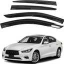 munirater Window Visors Vent Rain Guard Shade Deflector Replacement for 2014-2020 Infiniti Q50