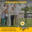 Stair Climbing Cane Half Steps for Stairs Lifts Seniors Elderly Stair Cane Walking Aids for Stability 4 Prong Base Adjustable Sticks Stair Helper Assist Devices Mobility Aids Equipment - Black