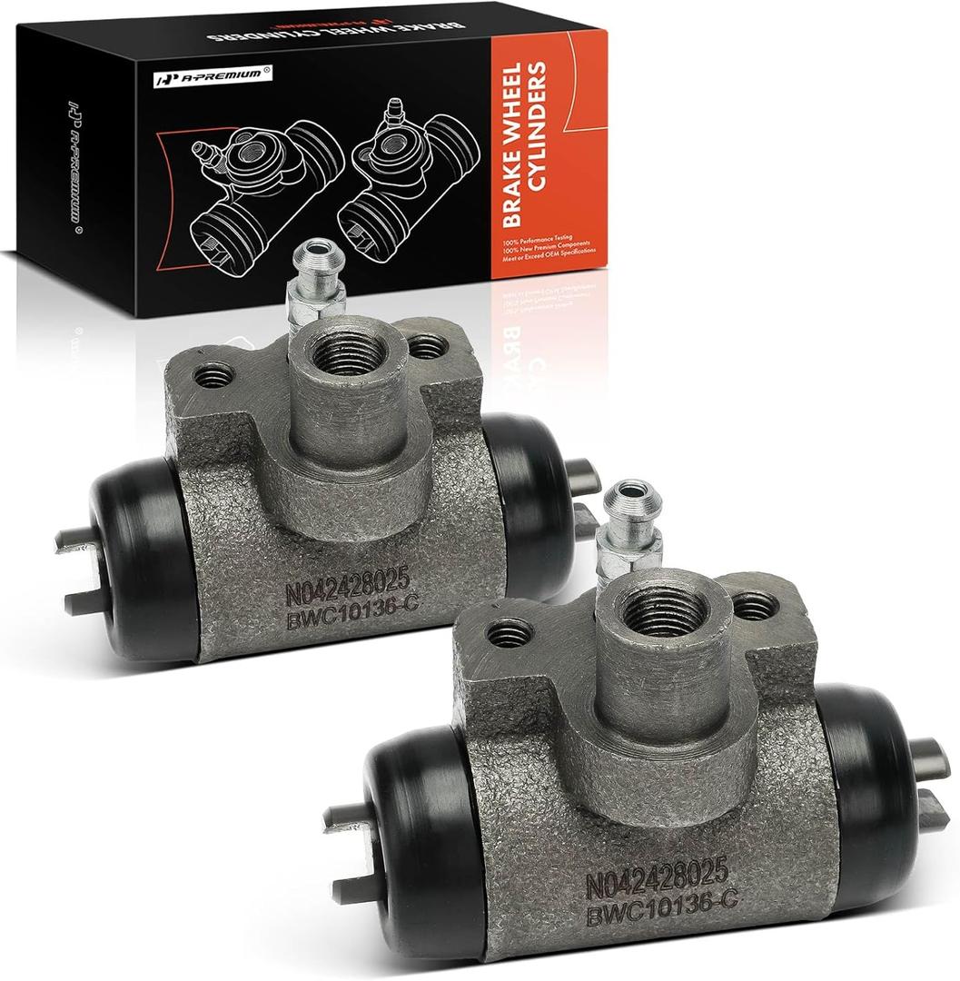 A-Premium Rear Drum Brake Wheel Cylinder Compatible with Select Nissan Models - Sentra 2007-2012, Versa 2007-2012, Cube 2009-2014, 2-PC Set - Replace# 44100ET000
