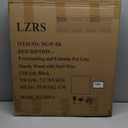 LZRS 4-Panel Extra-Wide Wooden Freestanding Dog Gate: Foldable Solid Wood and Steel Wire Chew Resistant Safety Barrier for Doorways, Stairs, and Large Open Spaces Indoor Use, Black