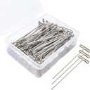 T-Pins, 50 Pack 2 Inch - T-Pins for Knitting, Wigs, Sewing & Office Wall