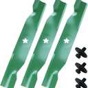 532180054 Lawn Mower Blades for Husqvarna 48 inch Mower Blades | Fit YTH24V48 YTH24K48 YTH2348 YTH2448 Craftsman Poulan Pro, Replace 532173920 180054 High Lift Mulching, with 532193003 Bolts