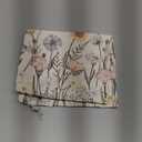 Plastic Bag Holder Organizer - 1 Pack Reusable Canvas Grocery Bags Holder Hanging Wall Cute Aesthetic Shopping Bag Storage Dispenser with Drawstring Closure for Kitchen Home, Color Floral