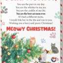 Christmas Card for Cat Mom Owners Lovers, Christmas Greeting Card from Cat with Envelope and Seal, Funny Cat Christmas Card, Meowy Christmas Gift for Cat Mom